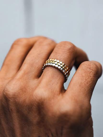 Ring without inserts Silver 925° (rhodium) 9781042