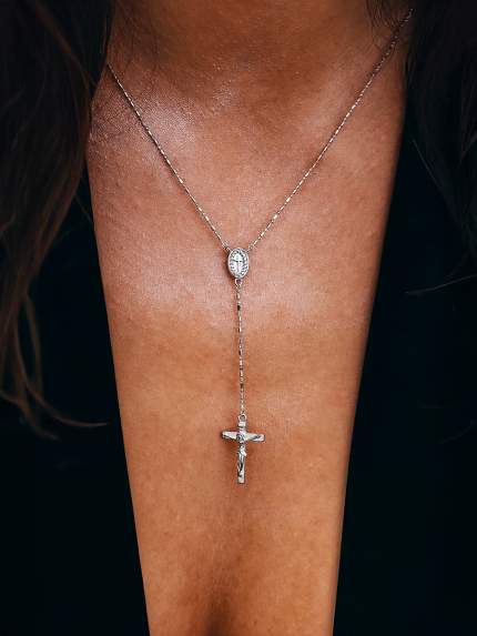 Necklace without inserts Silver 925° (rhodium) 981941