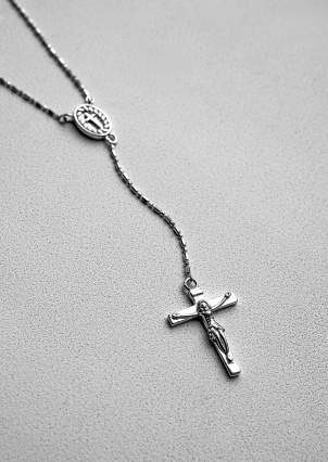 Кольє без вставок Срібло 925° (родій) 981941
