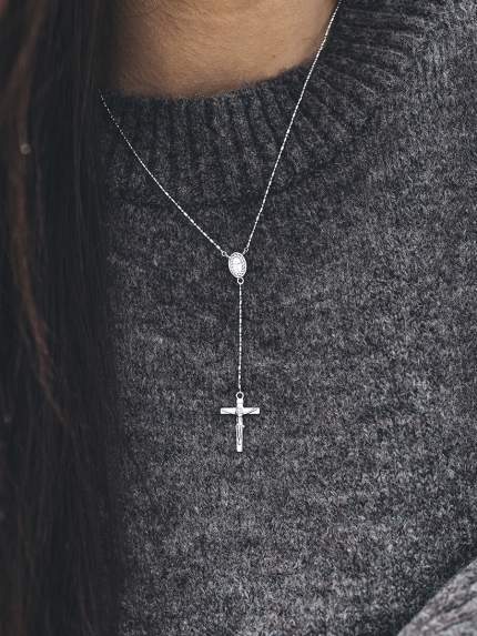 Necklace without inserts Silver 925° (rhodium) 981941