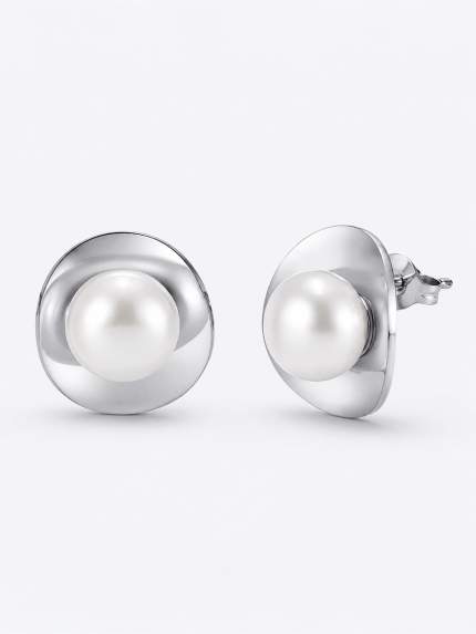Сережки Shell Pearl Сплав з покриттям родієм 250305P