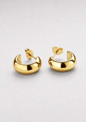 Сережки без вставок Cплав з покриттям 18k золотом 258312-18К