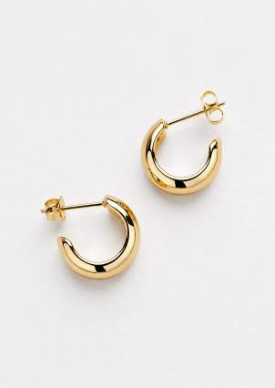 Сережки без вставок Cплав з покриттям 18k золотом 258312-18К