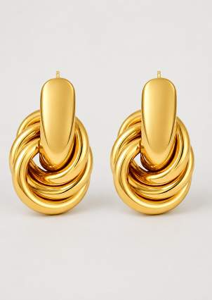 Сережки без вставок Cплав з покриттям 18k золотом 7933016