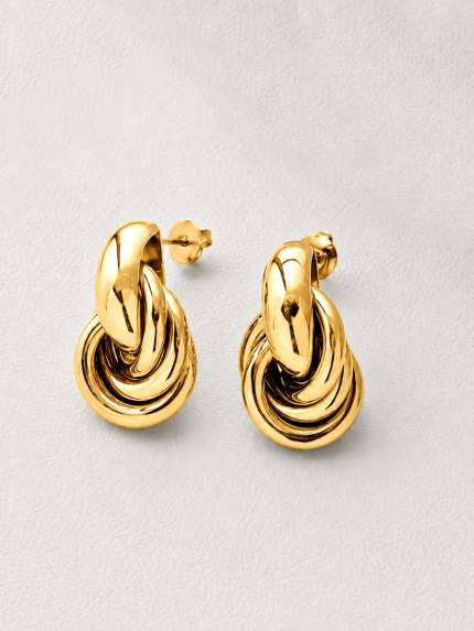 Сережки без вставок Cплав з покриттям 18k золотом 7933016