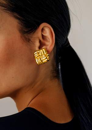 Сережки без вставок Cплав з покриттям 18k золотом 7933075
