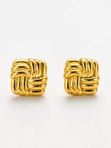 Сережки без вставок Cплав з покриттям 18k золотом 7933075