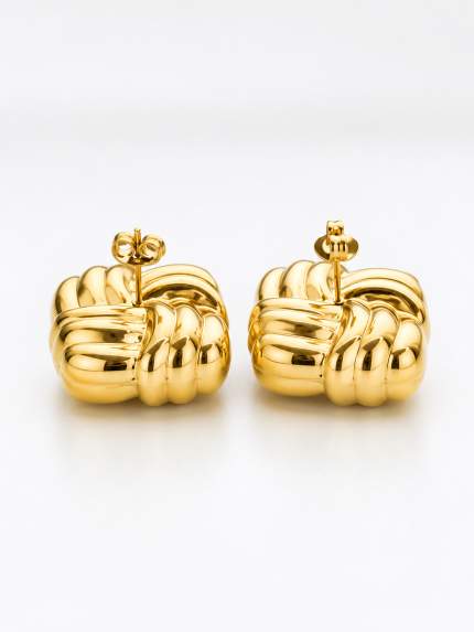 Сережки без вставок Cплав з покриттям 18k золотом 7933075