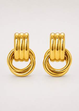 Сережки без вставок Cплав з покриттям 18k золотом 7933095