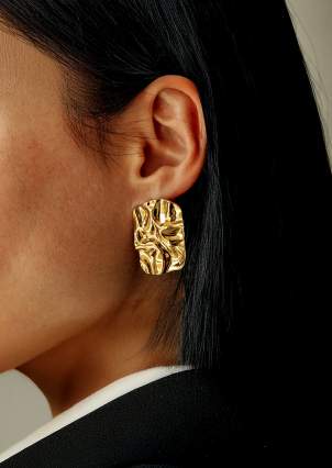 Сережки без вставок Cплав з покриттям 18k золотом 8933329