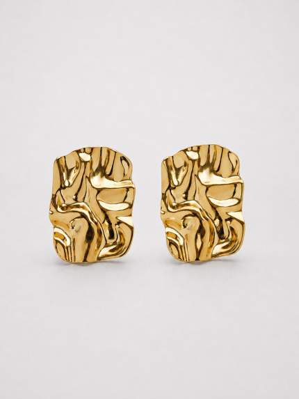 Сережки без вставок Cплав з покриттям 18k золотом 8933329