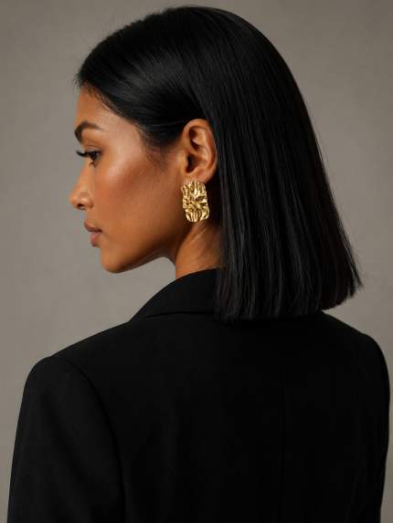 Сережки без вставок Cплав з покриттям 18k золотом 8933329