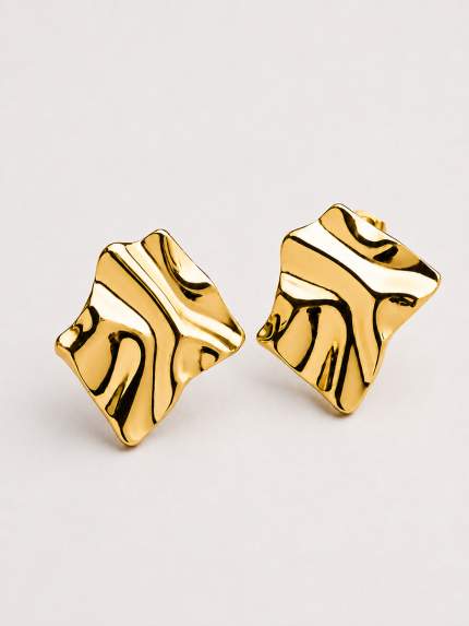 Сережки без вставок Cплав з покриттям 18k золотом 7933274