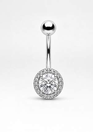 Срібний пірсинг для пупка 